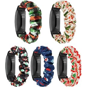 Scrunchie Watch Bands for Women Compatible with Fitbit Inspire 3/Inspire 2/Inspire HR/Inspire/Fitbit Ace 3/Ace 2 Elastic Scrunchy Replacement Band Soft Stretchy Band For Fitbit Inspire 2/3
