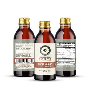 Naturgin Syrup Forte للبالغين مع الزنجبيل والعسل والألو فيرا 5 أوقية (150 مل)