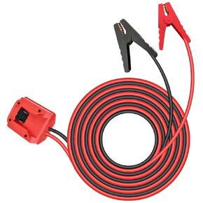 كابلات الطائر مع مقاطع التمساح لبطاريات ميلووكي M18 18V ، سلك السيليكون 12AWG 6 قدم معزز لبدء السيارات مع بطاريات الأدوات ، مقاومة درجة الحرارة 392 ℉ (200 ℃)
