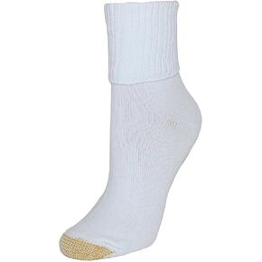Gold Toe Women's Bermuda Socks - 3 Pack, White, Medium