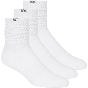 DKNY Women's 3 Pack Slouch Crew Socks