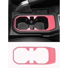 Savadicar Orange Interior Accessories - Cup Holder Trim Cover for 2018-Present Jeep Wrangler JL JLU 4XE & Gladiator JT - Solid Color Interior Decor Upgrade Option, 1-Piece