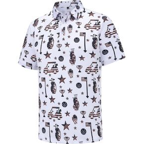 Mens Golf Polo Shirts Short Sleeve Dry Fit Performance Moisture Wicking Casual Funny Golf Polo Shirts for Men in Kuwait