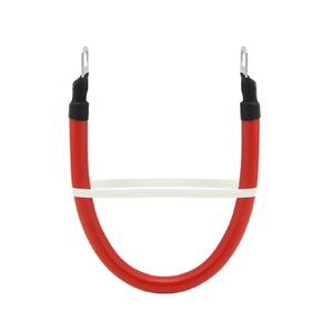 KEDAKEJI 1ft 2 AWG Gauge Marine Grade Battery Cable, Fully Assembled with Heavy Duty Tinned Lugs, 1ft-8ft Lengths Available (Single Red, 1ft - 5/16" Lugs)
