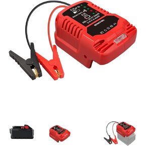 Jump for Starter Only for 12V Car with 11AWG Jumper Cables, Convert Power Tool Batery to Start 12V Car (Only Adapter with Booster Cables, No Battery) (Fit for Milwaukee for M18 Battery)