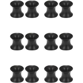 10G-50mm Black Silicone Gauges for Ears Soft Double Flare Tunnels Plugs Earrings Rubber Gauges Tunnel Earring Flexible Tunnel Plug Gauge Retainer Stretching Kit Piercing Jewelry Women Men
