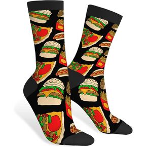 AOYEGO Farm Animals Funny Socks Cute Animals Horse Cow Novelty Casual Crew Socks Contrast Color Design for Women Men Gift