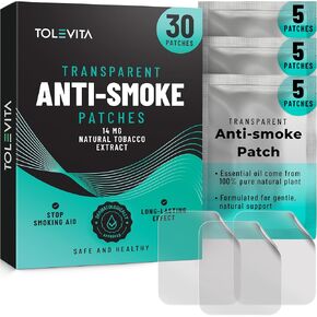 Anti- Smoke Herbal Patches Transparent 14 mg | Quit Smoking Patches to Help Reduce Cravings | Herbal Stop Smoking Aid for a Healthier Lifestyle - 30 Patches