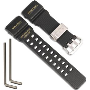 GG-1000 Natural Resin Strap Compatible with Casio Men's G-Shock Master of G MUDMASTER GG-1000-1A3JF GWG-100 Watch Band Replacement Wirstband