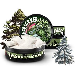 Berserker Energy Pouches - Apple Danish - Caffeine Infused - 100mg Per Pouch - 3 Pack - Tobacco & Nicotine Free - Energy Drink Replacement