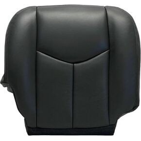 GXARTS Passenger Side Bottom Replacement Leather Seat Cover 692 or 69i Dark Gray Compatible with Chevy Silverado Avalanche Tahoe Suburban GMC Sierra Yukon 2003 2004 2005 2006