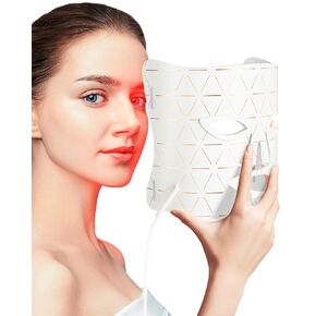 LED Light Therapy Mask Skin Care Mask, LED Red Light Therapy 630nm & 830nm Wavelength for Home Use, Body Beauty Machine for Care at Home (luxurious black)