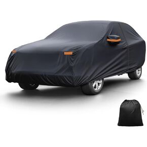 X AUTOHAUX Car Cover Outdoor Waterproof Sun Rain Snow Hail Protection with Left Side Door Zipper 210D-PU for Lexus NX