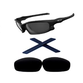 Galaxy Replacement Lens + Rubber Kits For Oakley Split Jacket Sunglasses Black