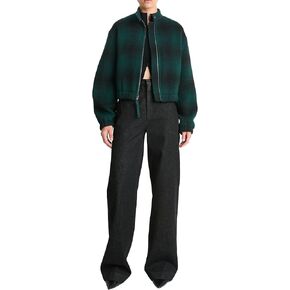 Vince Women's Shadow Plaid Bomber