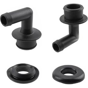 53013360AA PCV Valve Cover Elbow and Grommets, Replalcement OEM # 53030497, 02946079, 2946079, Compatible with Jeep Grand Cherokee 4.0L 2000 2001 2002 2003 2004 (Black)