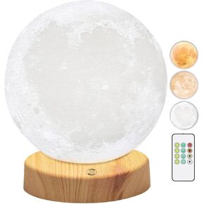 Light Therapy Lamp 10000 Lux, Happy Sunlight Lamps UV-Free with 3 Color Temperatures, Adjustable Brightness,Timer & Memory Function, Sun Lamp, Full Spectrum Light for Home, Office (Happy Moon Lamp)