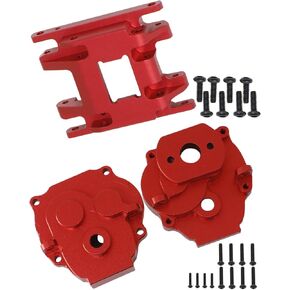 Upgrades for 1/18 TRX4M,Aluminum Gearbox Differential Housings,Centor Gearbox Transmission Case Set Hops Up,Red