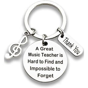 Music Teacher Gift Music Teacher Keychain Hard to Find Thank You Appreciation Jewelry