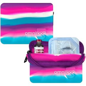 Omnipod Protective Travel Case | Silicone Storage fits an Insulin Vial and One Pod| Diabetic Care Products | Diabetes Supplies Organizer (Teal Blue)
