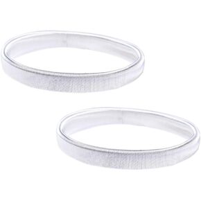 2pcs Women's Anti-Slip Sleeve Garters - Clear Elastic Arm Bands for Dress Shirts Adjustable Arm Holders for Men and Women for Keeping Sleeves in Place