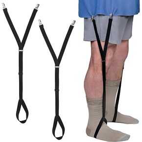 Professional Shirt Stays for Men - Military-Grade Adjustable Elastic Garters with Non-Slip Steel Clips | All-Day Shirt Tuck Solution for Police, Uniforms & Formal Wear