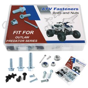160PCS Body Plastic Fenders Frame Engine Bolts Kit Fit for Polaris Outlaw 110 16-24/450 08-10/50 08-19/500 06-07/525 07-11/70 21-24/90 07-16, Predator 50/500/90