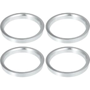 ACROPIX 73.1mm to 63.3mm Universal Car Hub Centric Rings Silver Tone - Pack of 4