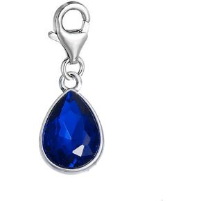 Sexy Sparkles Clip on Birthstones Dangling Lobster Clasp Charms for Bracelets