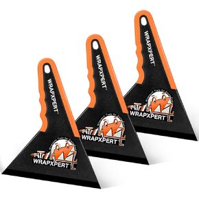 WRAPXPERT Window Tint Squeegee Triangle Contour Squeegee Corner Card Car Window Tint Tools Vinyl Wrap Tool Kit Scraper for Window Film Glass Tinting Application, 3 Pack, Black