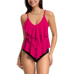 الفترة السباحة من قطعتين للسبعات الشهرية الدعاوى Tankini Tankini قمة الضيق مع بيكيني قاع للمراهقين الفتيات