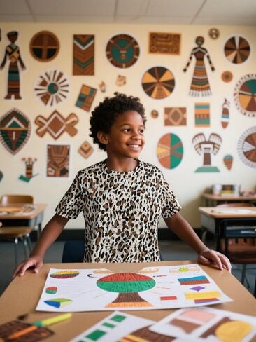 COSLAND Boys' Animal Print T-Shirt Kids Novelty Tee, Small-Large in Kuwait