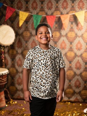 COSLAND Boys' Animal Print T-Shirt Kids Novelty Tee, Small-Large in Kuwait