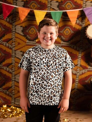 COSLAND Boys' Animal Print T-Shirt Kids Novelty Tee, Small-Large in Kuwait