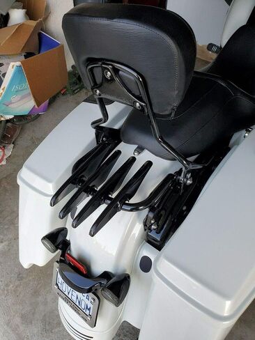 Dasen Stealth Luggage Rack Detachable Compatible with Harley Touring Road King Electra Glide Road Glide Street Glide 2009-2024 Chrome in Saudi Arabia