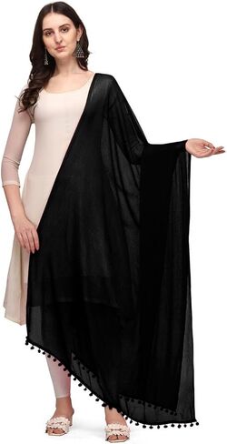 Chandrakala Chiffon Dupatta for Women, Shawl Scarf Wrap Chunni (D274-P) in Saudi Arabia