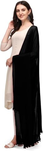 Chandrakala Chiffon Dupatta for Women, Shawl Scarf Wrap Chunni (D274-P) in Saudi Arabia
