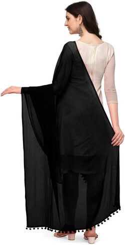 Chandrakala Chiffon Dupatta for Women, Shawl Scarf Wrap Chunni (D274-P) in Saudi Arabia