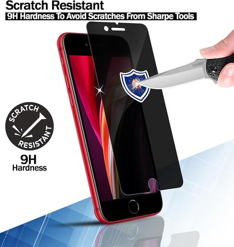 واقي شاشة RKINC [4 عبوات] لهاتف iPhone 7 Plus / 8 Plus، واقي شاشة من الزجاج المقوى، 0.33 مم [مضاد للخدش] [مضاد للكسر] [خالي من الفقاعات] [ضمان مدى الحياة] in Kuwait