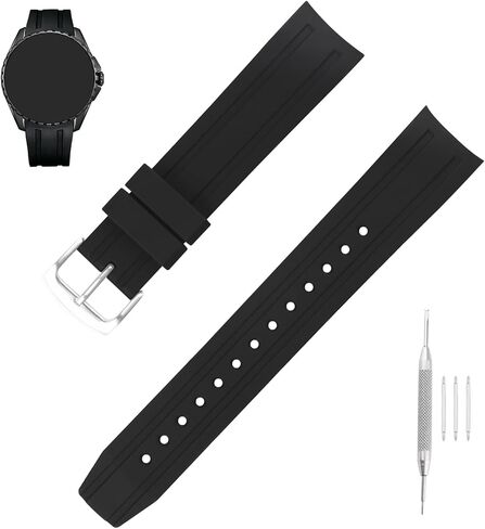 Rubber 23mm Watch Bands Compatible Fit for Citizen Eco-Drive E168 B740 B741-S066450 BJ2110 BJ2111 BJ2115 BJ2117 BJ2118 BJ2119 BN0085 BN0088 Replacement Silicone Watch Strap Wirstband Bracelet with Deployment Buckle For Men and Women in Kuwait