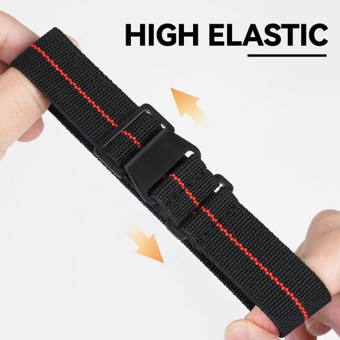 Military Nylon Watch Band 20mm 22mm - 1960s French Paratrooper Inspired Vintage Waterproof Strap, Replacement for Men & Women in Saudi Arabia