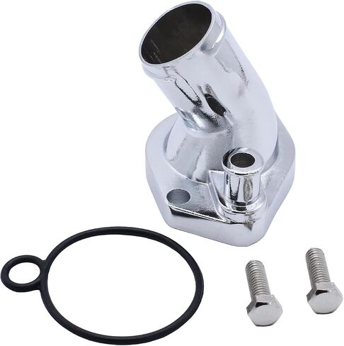 SBF Black Water Neck 45 Degree Chrome Thermostat Housing With O-ring And Bolts Fits For F-ord 260 289 302 347 351W in Kuwait