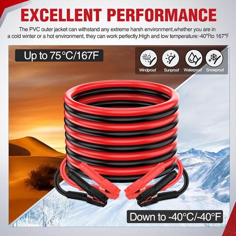 Nilight Jumper Cables for Car Battery 1 Gauge 30 FT Booster Cable Heavy Duty 900 A CCA with Carrying Bag Jump Start Emergency Kit Pickup Truck RV Vans SUV in Saudi Arabia
