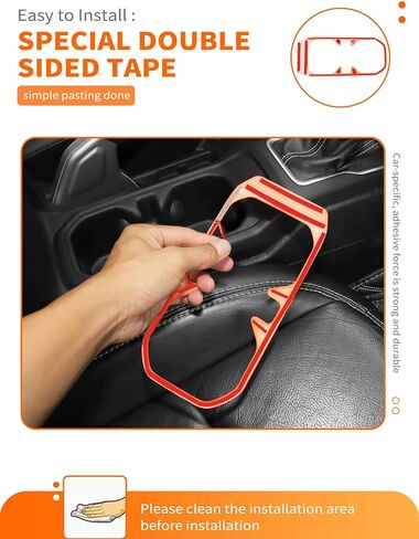 Savadicar Orange Interior Accessories - Cup Holder Trim Cover for 2018-Present Jeep Wrangler JL JLU 4XE & Gladiator JT - Solid Color Interior Decor Upgrade Option, 1-Piece in Saudi Arabia