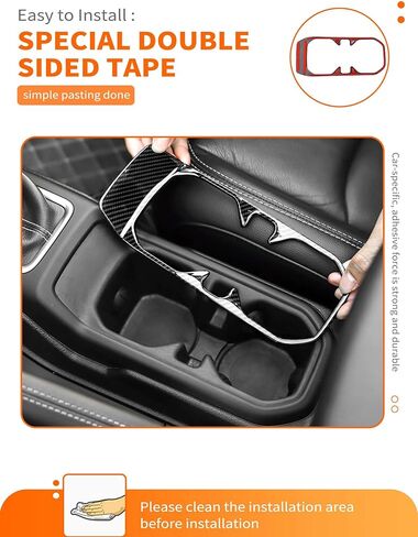 Savadicar Orange Interior Accessories - Cup Holder Trim Cover for 2018-Present Jeep Wrangler JL JLU 4XE & Gladiator JT - Solid Color Interior Decor Upgrade Option, 1-Piece in Kuwait