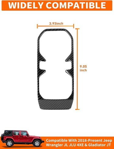 Savadicar Orange Interior Accessories - Cup Holder Trim Cover for 2018-Present Jeep Wrangler JL JLU 4XE & Gladiator JT - Solid Color Interior Decor Upgrade Option, 1-Piece in Kuwait