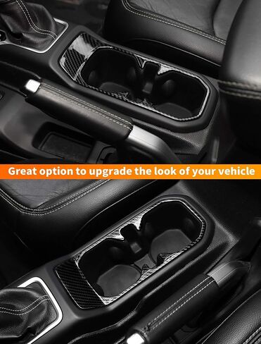 Savadicar Orange Interior Accessories - Cup Holder Trim Cover for 2018-Present Jeep Wrangler JL JLU 4XE & Gladiator JT - Solid Color Interior Decor Upgrade Option, 1-Piece in Kuwait