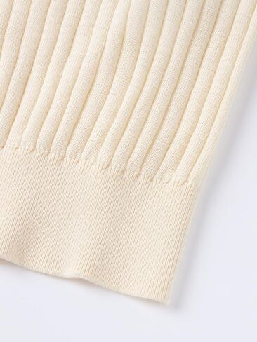 Pure BCI Cotton Short Sleeve Polo Shirts for Men Johnny Collar Sweater High Twist Ribbed Knit Buttonless Top in Saudi Arabia