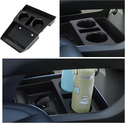 Carwiner 2PCS Center Console Organizer Compatible with 2024 Hyundai Santa Fe Accessories with Armrest Drawer Holder Storage Box in Saudi Arabia