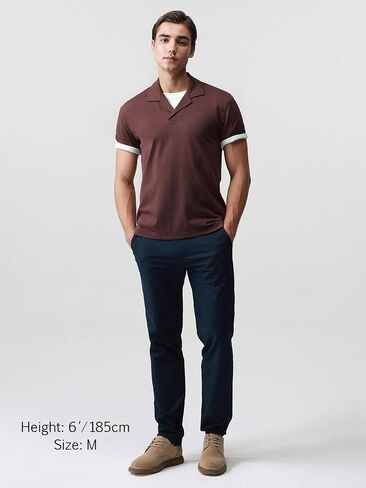 قمصان البولو من طوق المخيم للرجال 195GSM BCI Cotton Blend Pique Short Sleeve HEM مع شريط 3 ألوان in Kuwait